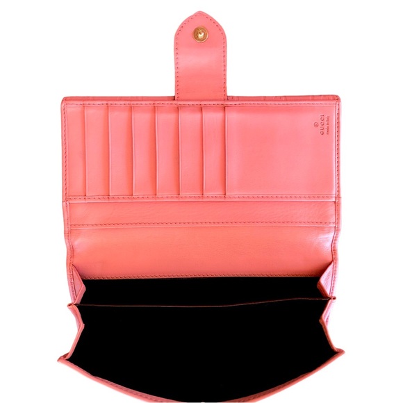 Gucci Soft Pink Goldtone Heart Snap Wallet with box Multi-Host Pick Gorgeous!!! - Picture 4 of 17